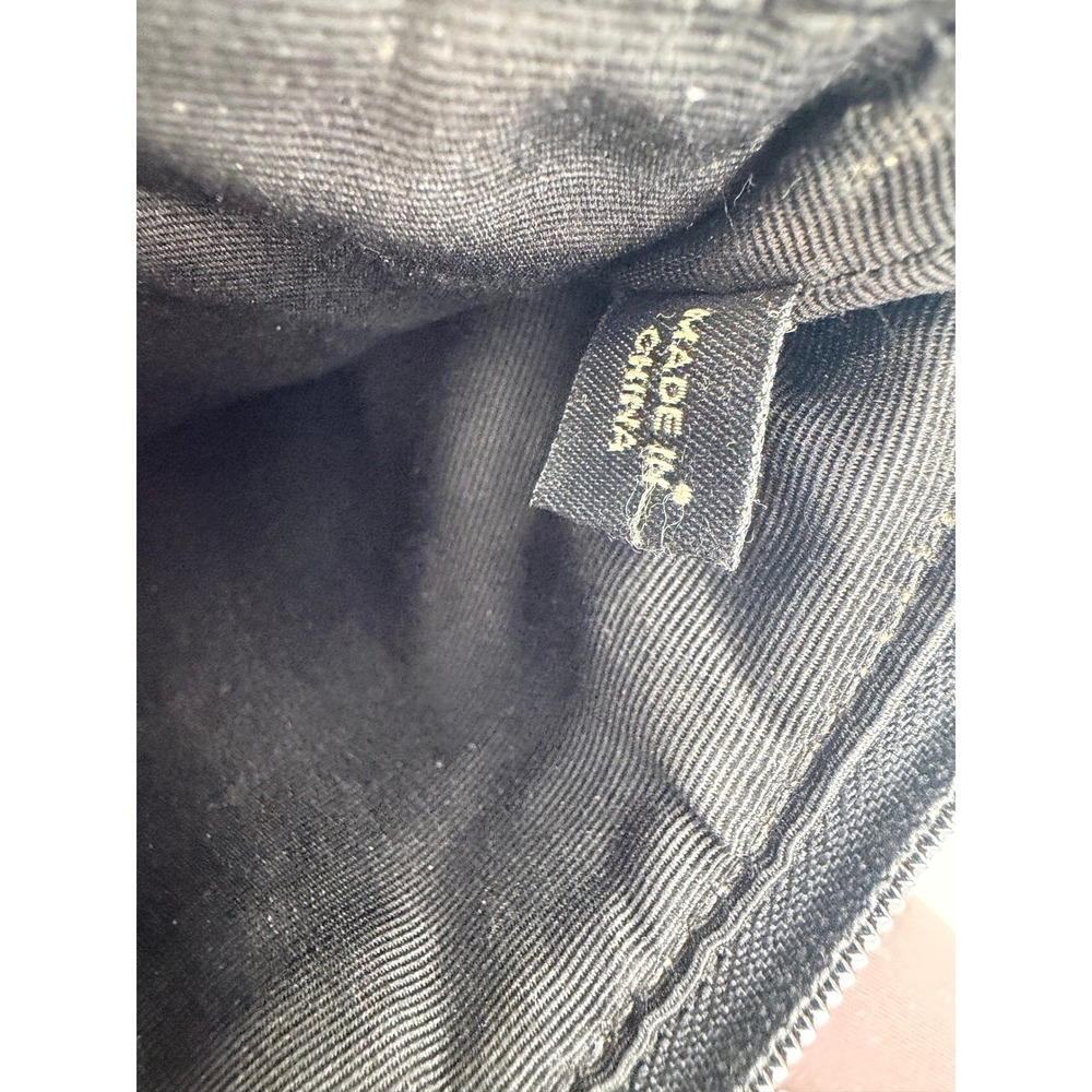 Coach Signature Jacquard North South Swingpack Crossbody Bag Black Vtg Leather - Picture 4 of 13